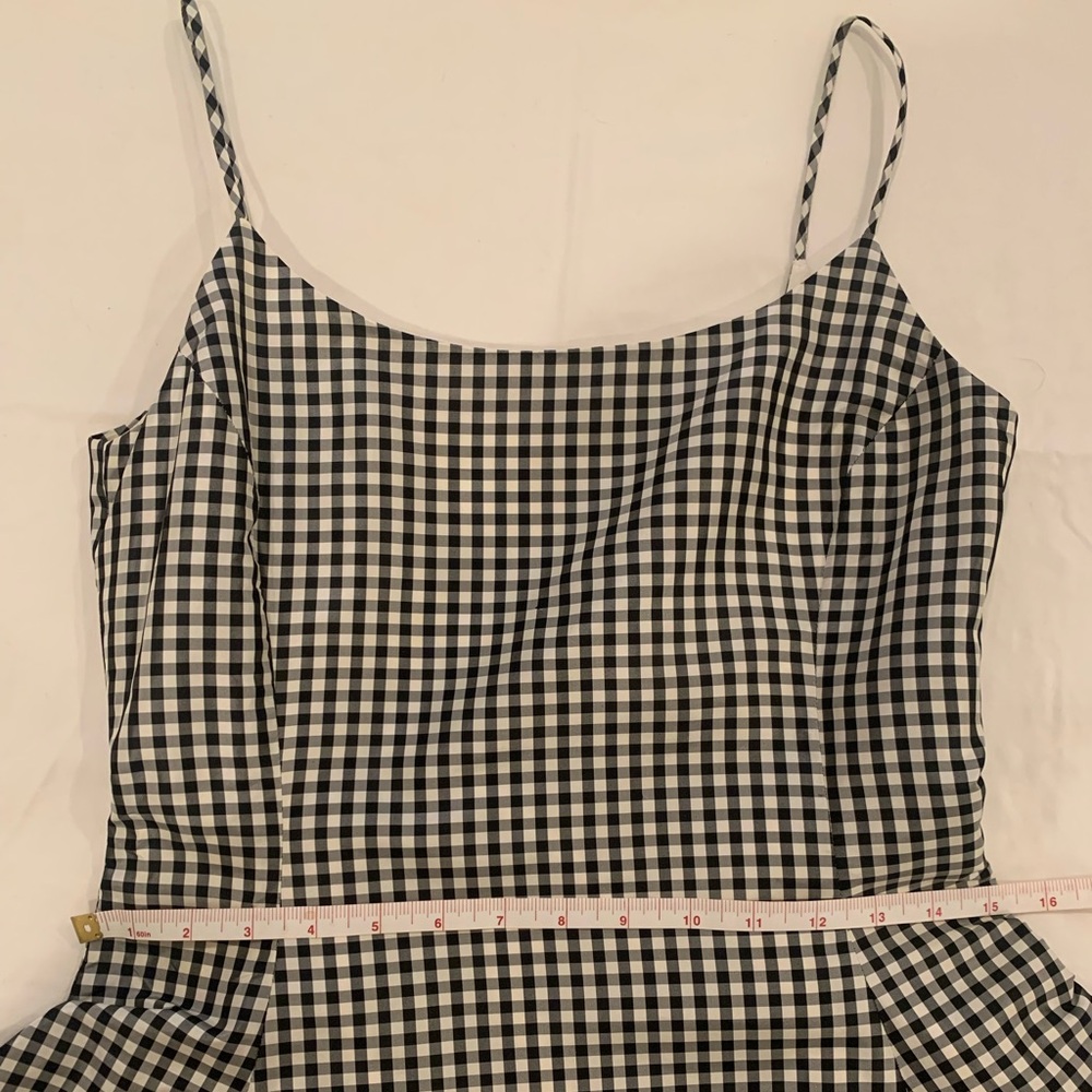 Ralph Lauren Black and White Gingham Midi Dress - Picture 6 of 8